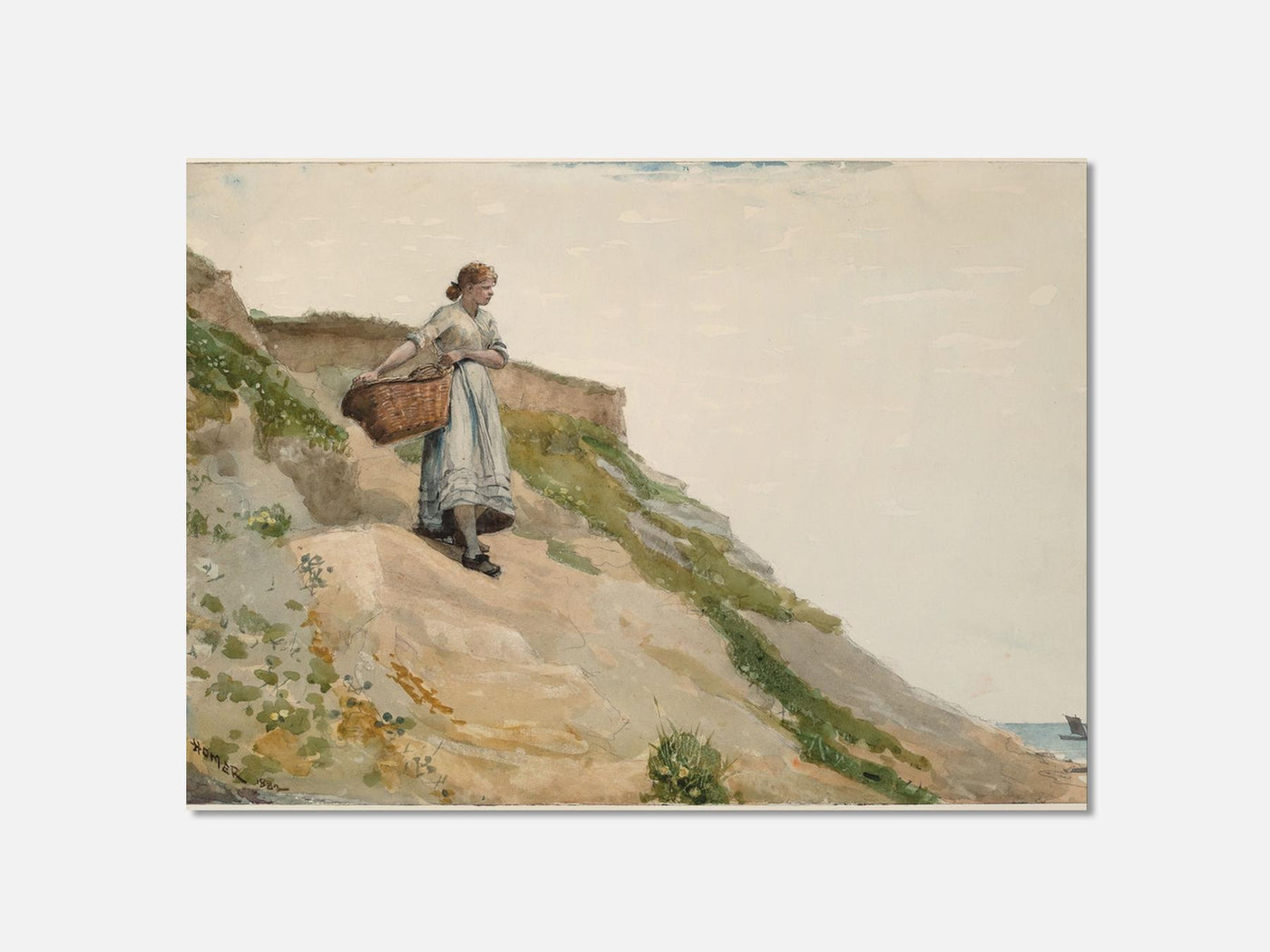 Girl Carrying a Basket (1882) Art Print mockup - A_p100-V1-PC_AP-SS_1-PS_5x7-C_def variant