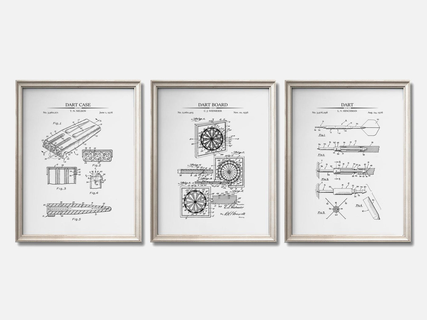 Darts Patent Print Set of 3 mockup - A_t10073-V1-PC_F+O-SS_3-PS_11x14-C_whi variant