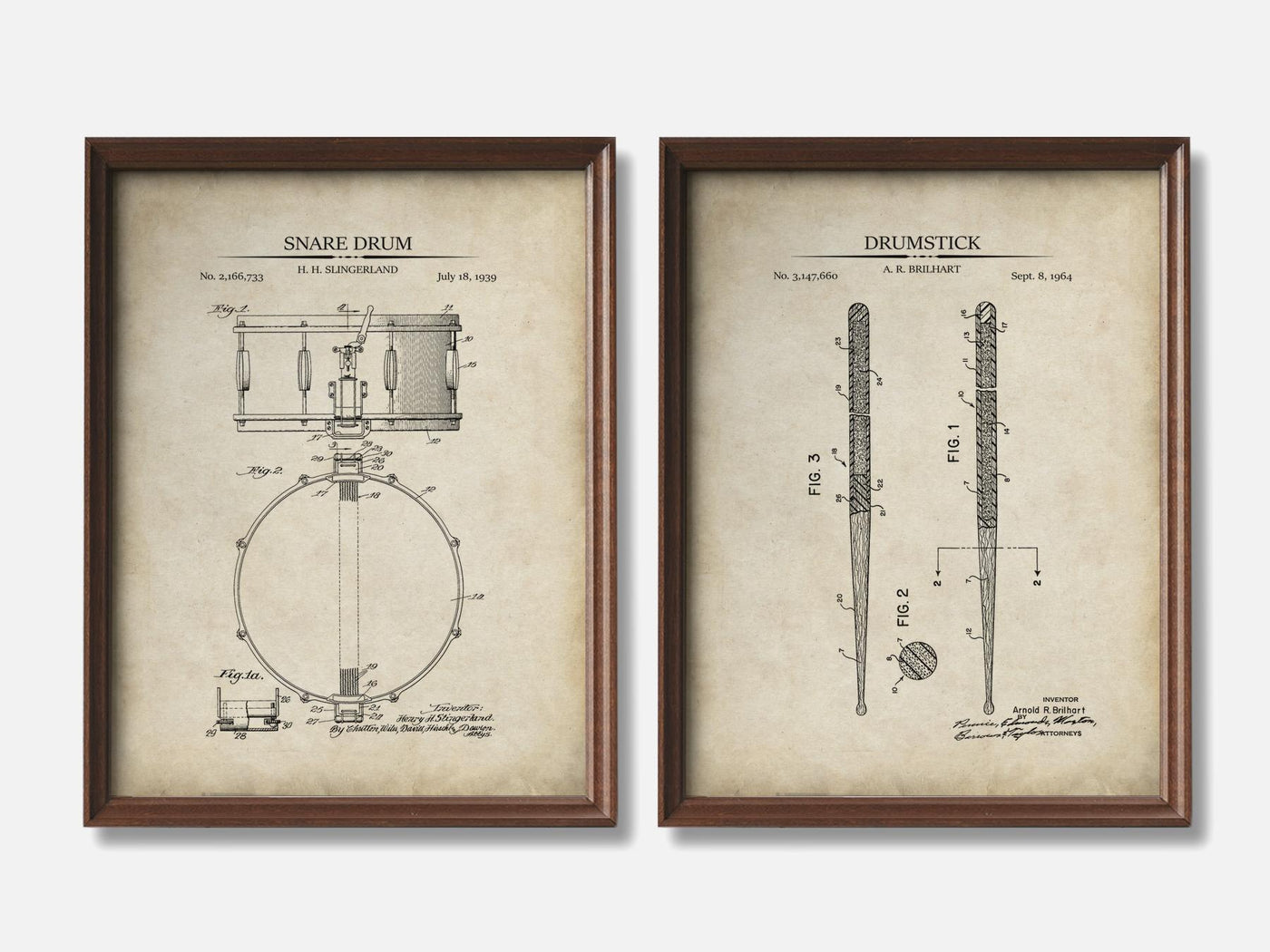 Drum Patent Print Set of 2 mockup - A_t10162-V1-PC_F+WA-SS_2-PS_11x14-C_par variant
