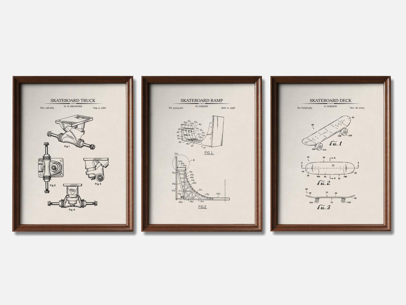 Skateboard Patent Print Set of 3 mockup - A_t10044-V1-PC_F+WA-SS_3-PS_11x14-C_ivo variant