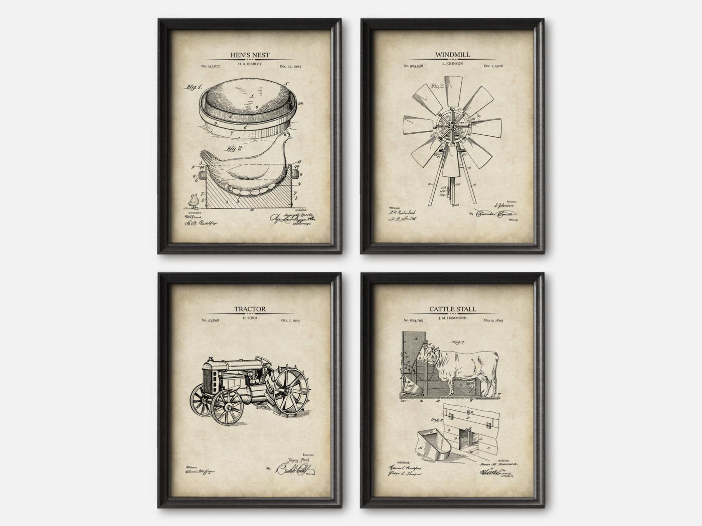 Farm Patent Print Set of 4 mockup - A_t10025-V1-PC_F+B-SS_4-PS_5x7-C_par variant