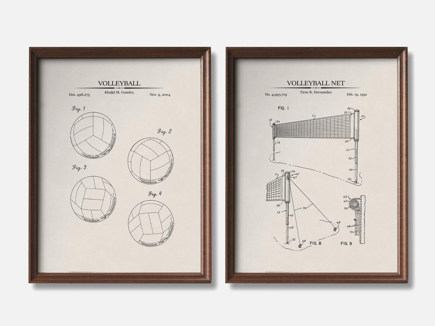 Volleyball Patent Print Set of 2 mockup - A_t10107-V1-PC_F+WA-SS_2-PS_11x14-C_ivo variant
