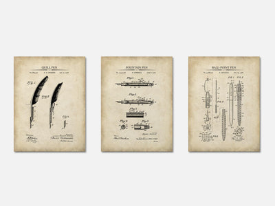 Evolution of Pens Patent Set of 3 mockup - A_t10056-V1-PC_AP-SS_3-PS_11x14-C_par