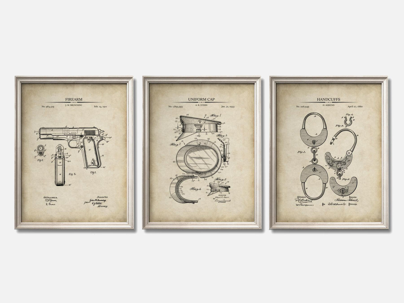 Police Patent Print Set of 3 mockup - A_t10039-V1-PC_F+O-SS_3-PS_11x14-C_par variant