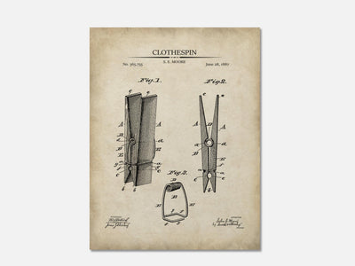 Clothespin Patent Print mockup - A_t10007.1-V1-PC_AP-SS_1-PS_5x7-C_par