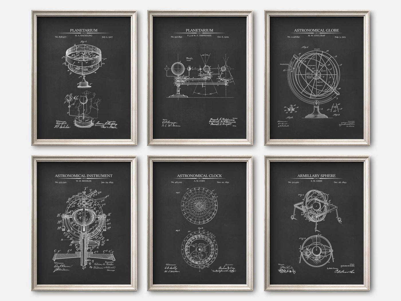 Astronomy Patent Print Set of 6 mockup - A_t10128-V1-PC_F+O-SS_6-PS_5x7-C_cha variant