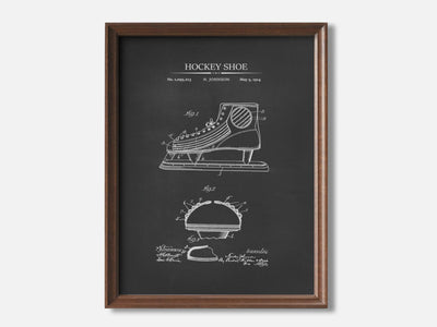 Hockey Shoe 1 Walnut - Chalkboard mockup variant