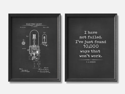 Thomas Edison Patent & Quote Prints - Set of 2 mockup - A_t10161-V1-PC_F+B-SS_2-PS_11x14-C_cha variant