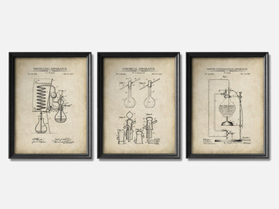 Chemistry Patent Print Set of 3 mockup - A_t10115-V1-PC_F+B-SS_3-PS_11x14-C_par variant