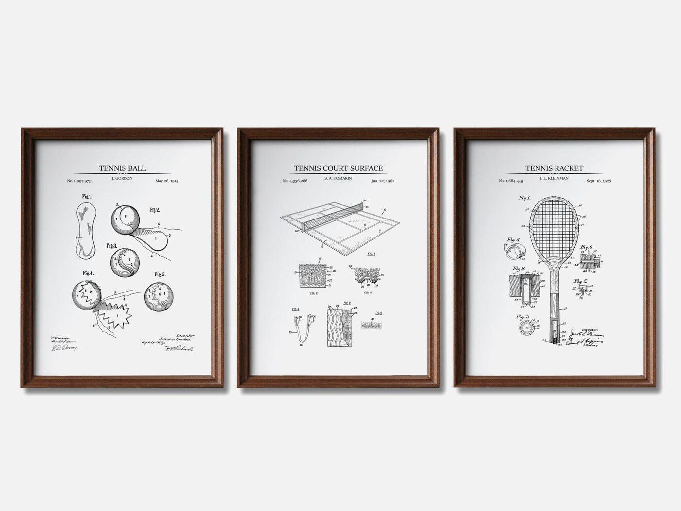 Tennis Patent Print Set of 3 mockup - A_t10049-V1-PC_F+WA-SS_3-PS_11x14-C_whi variant