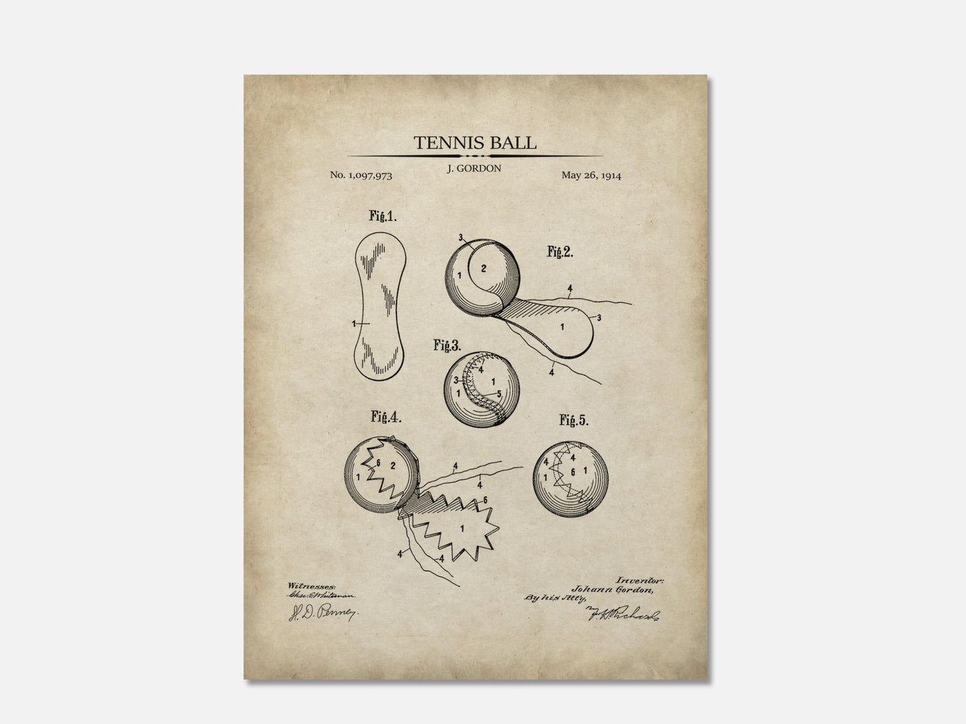 Tennis Ball Patent Print mockup - A_t10049.1-V1-PC_AP-SS_1-PS_5x7-C_par