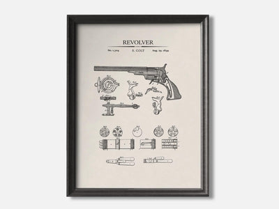 Colt Revolver Patent Print mockup - A_t10005.3-V1-PC_F+B-SS_1-PS_5x7-C_ivo variant