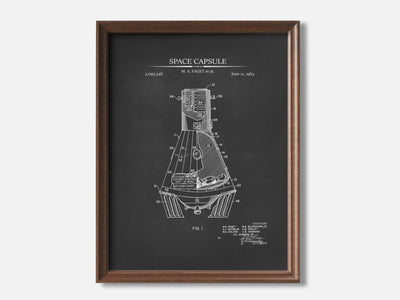 Space Capsule 1 Walnut - Chalkboard mockup