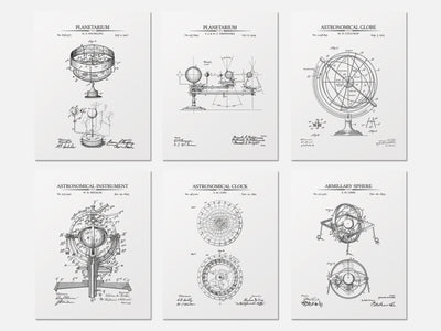 Astronomy Patent Print Set of 6 mockup - A_t10128-V1-PC_AP-SS_6-PS_5x7-C_whi variant