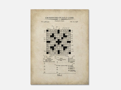 Crossword Puzzle Patent Print mockup - A_t10160.2-V1-PC_AP-SS_1-PS_5x7-C_par