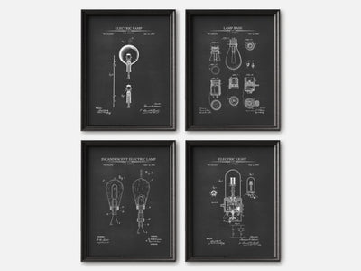 Thomas Edison Patent Print Set of 4 mockup - A_t10024-V1-PC_F+B-SS_4-PS_5x7-C_cha variant