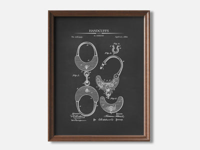 Handcuffs 1 Walnut - Chalkboard mockup