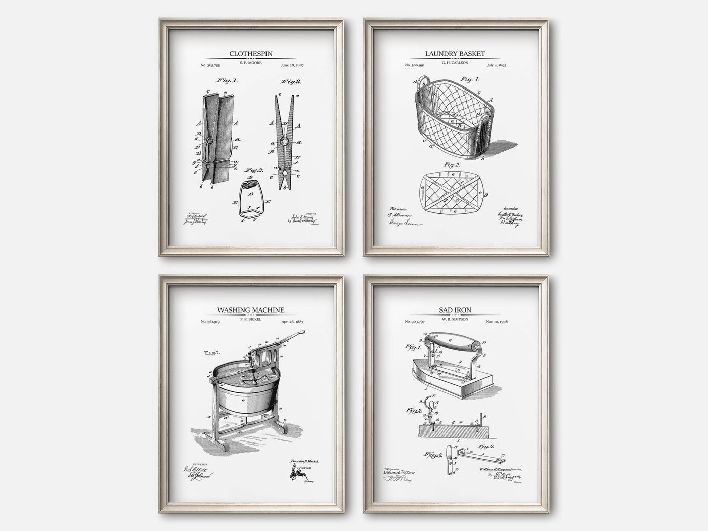 Laundry Patent Print Set of 4 mockup - A_t10007-V1-PC_F+O-SS_4-PS_5x7-C_whi variant