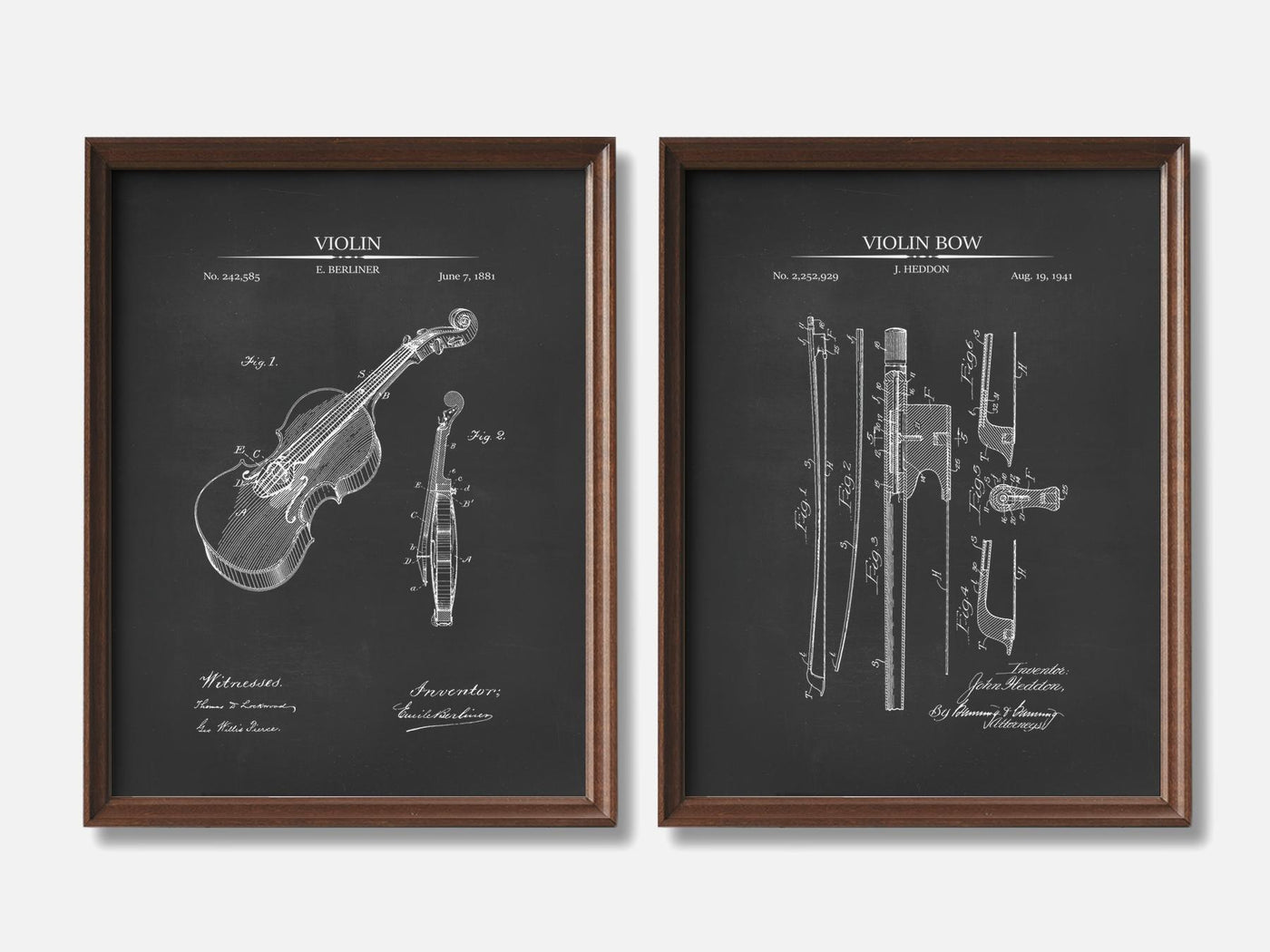 Violin Patent Print Set of 2 mockup - A_t10079-V1-PC_F+WA-SS_2-PS_11x14-C_cha variant
