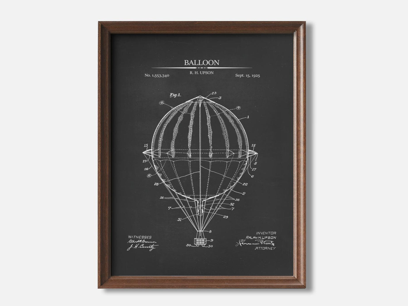 Balloon 1 Walnut - Chalkboard mockup