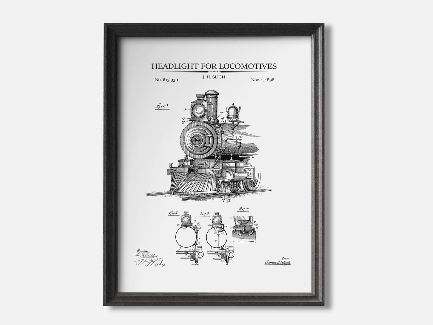 Locomotive Headlight Patent Print mockup - A_t10033.2-V1-PC_F+B-SS_1-PS_5x7-C_whi variant