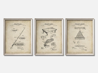 Billiards Patent Print Set of 3 mockup - A_t10015-V1-PC_F+O-SS_3-PS_11x14-C_par variant