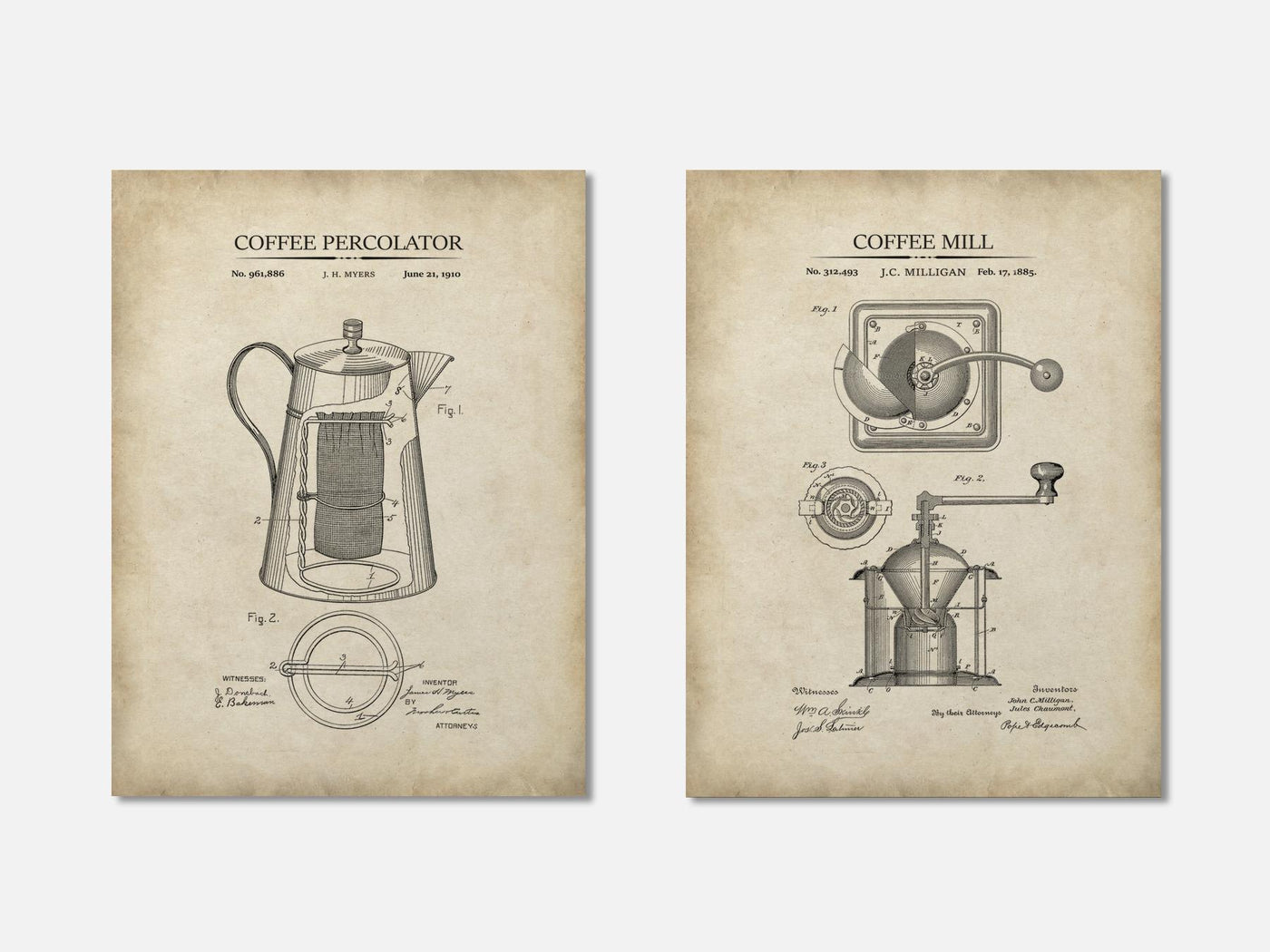 Coffee Patent Prints - Set of 2 mockup - A_t10002-V1-PC_AP-SS_2-PS_11x14-C_par variant