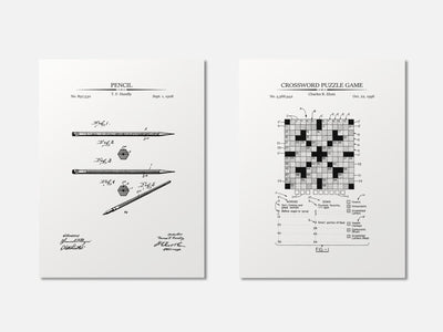 Crosswords Patent Prints - Set of 2 mockup - A_t10160-V1-PC_AP-SS_2-PS_11x14-C_whi variant