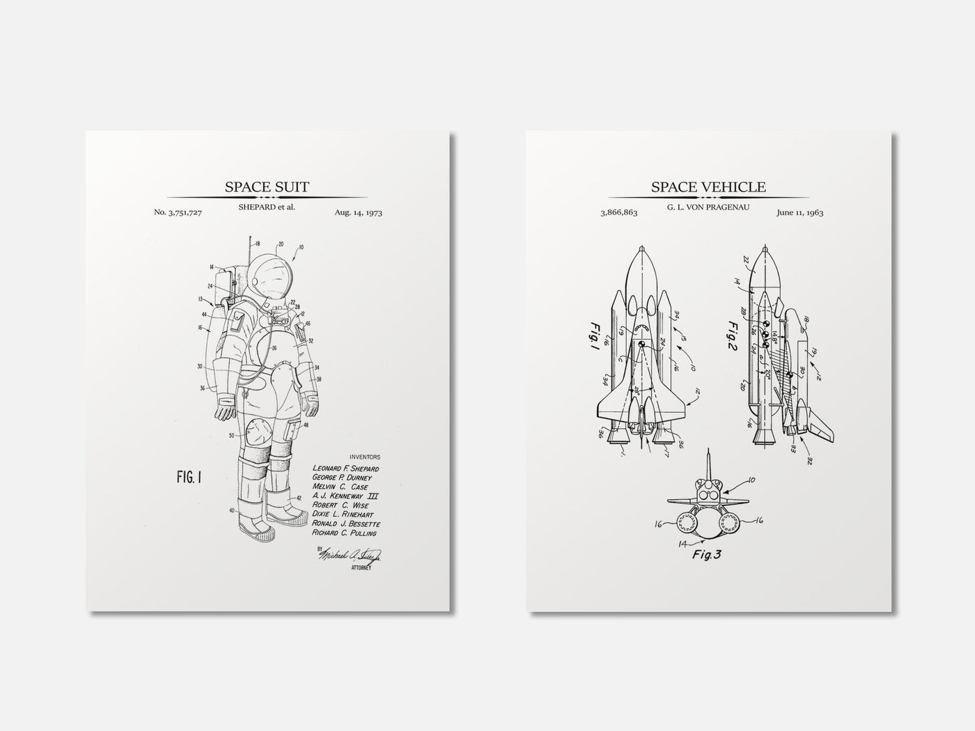 Astronaut Patent Print Set of 2 mockup - A_t10130-V1-PC_AP-SS_2-PS_11x14-C_whi variant