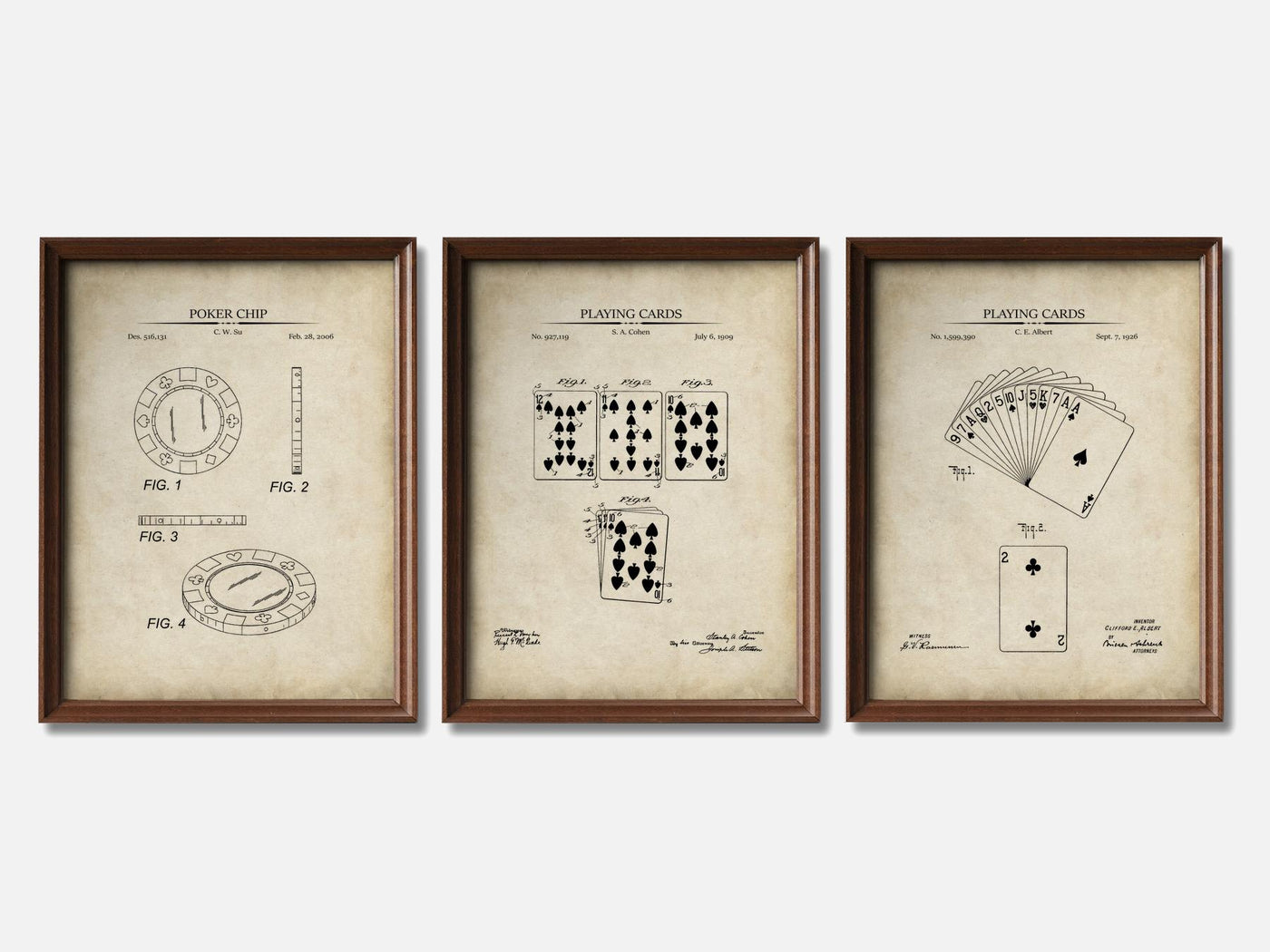 Poker Patent Print Set of 3 mockup - A_t10087-V1-PC_F+WA-SS_3-PS_11x14-C_par variant