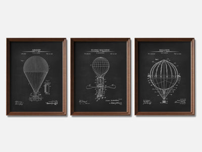 Hot Air Balloon Patent Print Set of 3 mockup - A_t10030-V1-PC_F+WA-SS_3-PS_11x14-C_cha variant