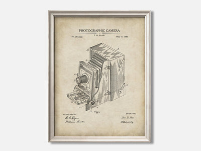 Antique Camera Patent Print mockup - A_t10016.1-V1-PC_F+O-SS_1-PS_5x7-C_par variant