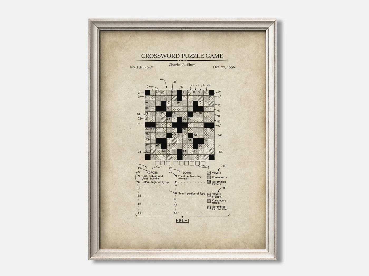 Crossword Puzzle Patent Print mockup - A_t10160.2-V1-PC_F+O-SS_1-PS_5x7-C_par variant