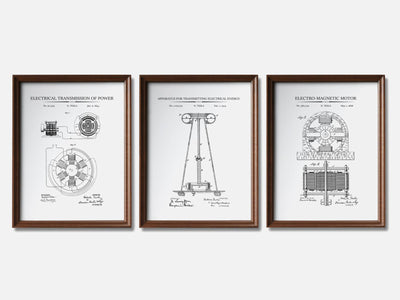 Nikola Tesla Patent Print Set of 3 mockup - A_t10050-V1-PC_F+WA-SS_3-PS_11x14-C_whi variant