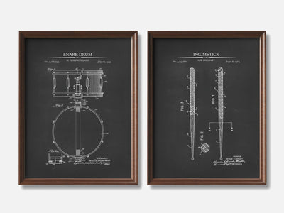 Drum Patent Print Set of 2 mockup - A_t10162-V1-PC_F+WA-SS_2-PS_11x14-C_cha variant