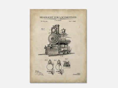 Locomotive Headlight Patent Print mockup - A_t10033.2-V1-PC_AP-SS_1-PS_5x7-C_par variant