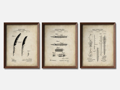 Evolution of Pens Patent Set of 3 mockup - A_t10056-V1-PC_F+WA-SS_3-PS_11x14-C_par variant