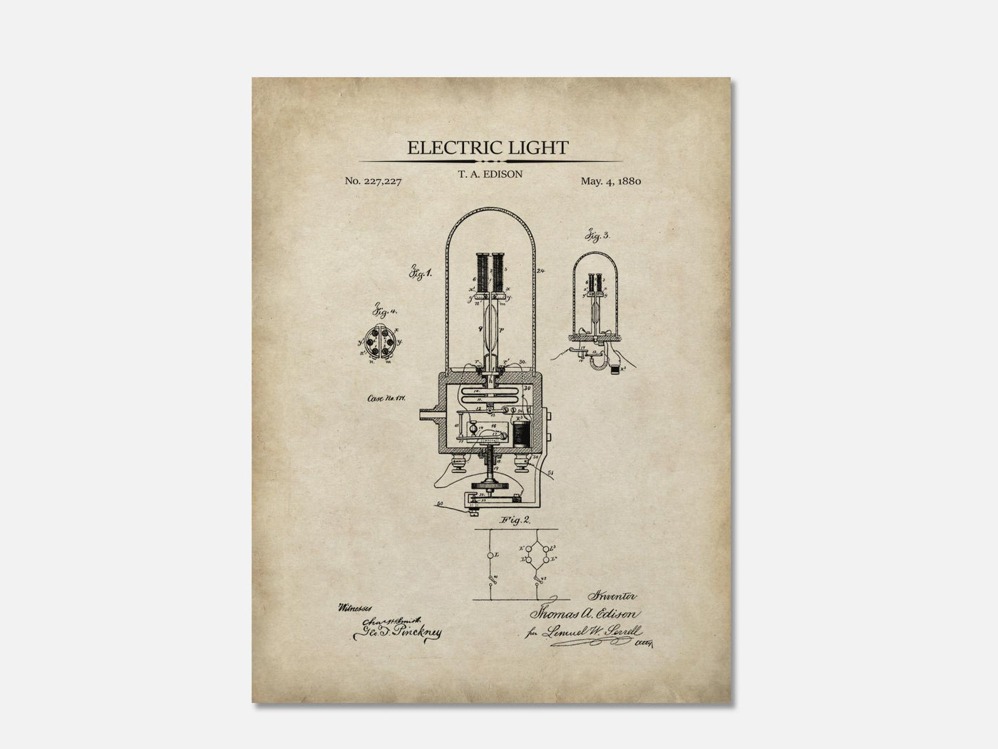 Electric Light Patent Print mockup - A_t10024.4-V1-PC_AP-SS_1-PS_5x7-C_par variant
