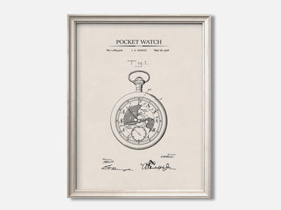 Pocket Watch Patent Print mockup - A_to6-V1-PC_F+O-SS_1-PS_5x7-C_ivo variant