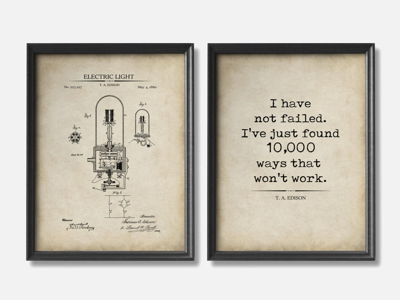 Thomas Edison Patent & Quote Prints - Set of 2 mockup - A_t10161-V1-PC_F+B-SS_2-PS_11x14-C_par