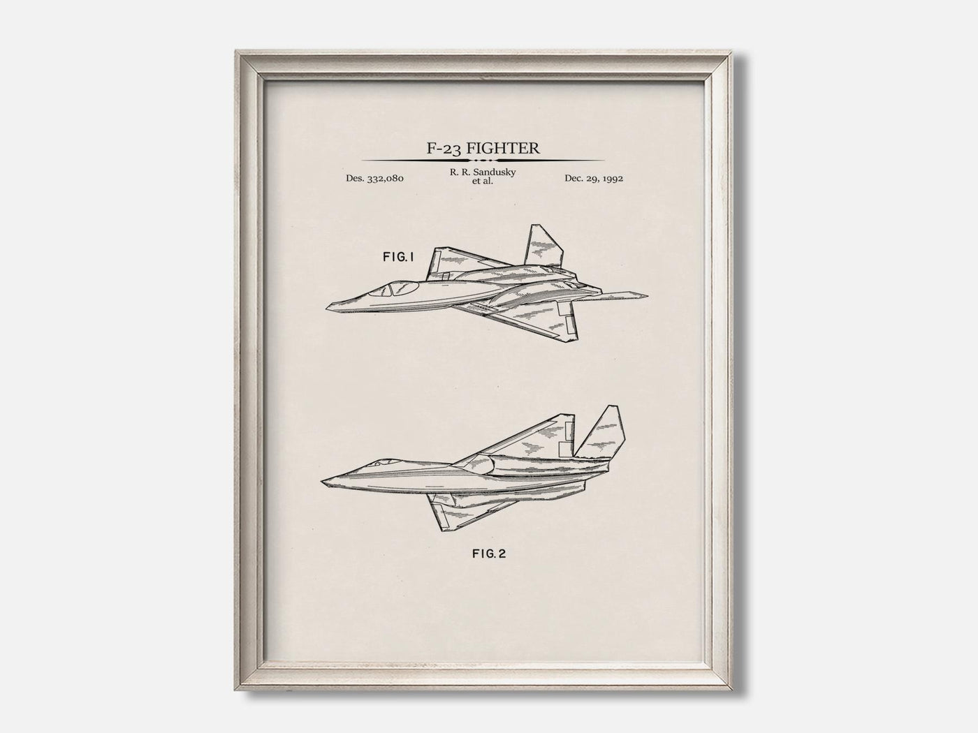 F-23 Fighter 1 Oat - Ivory mockup