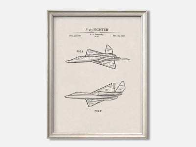 F-23 Fighter 1 Oat - Ivory mockup