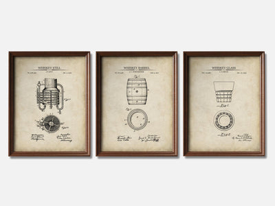 Whiskey Patent Print Set of 3 mockup - A_t10059-V1-PC_F+WA-SS_3-PS_11x14-C_par variant