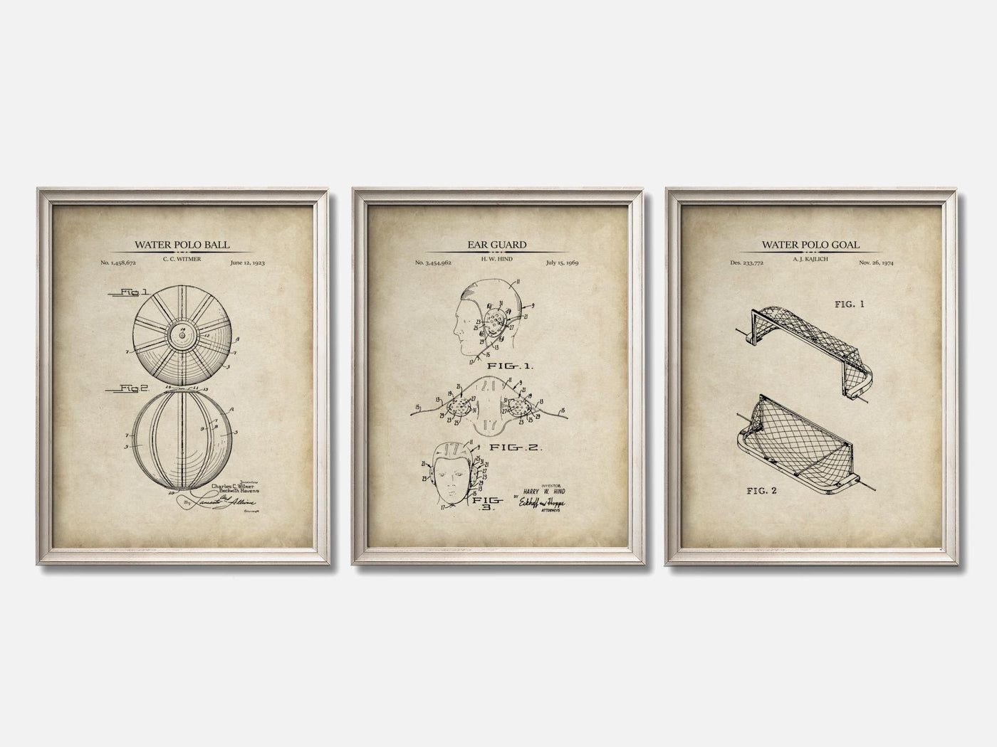 Water Polo Patent Print Set of 3 mockup - A_t10122-V1-PC_F+O-SS_3-PS_11x14-C_par variant