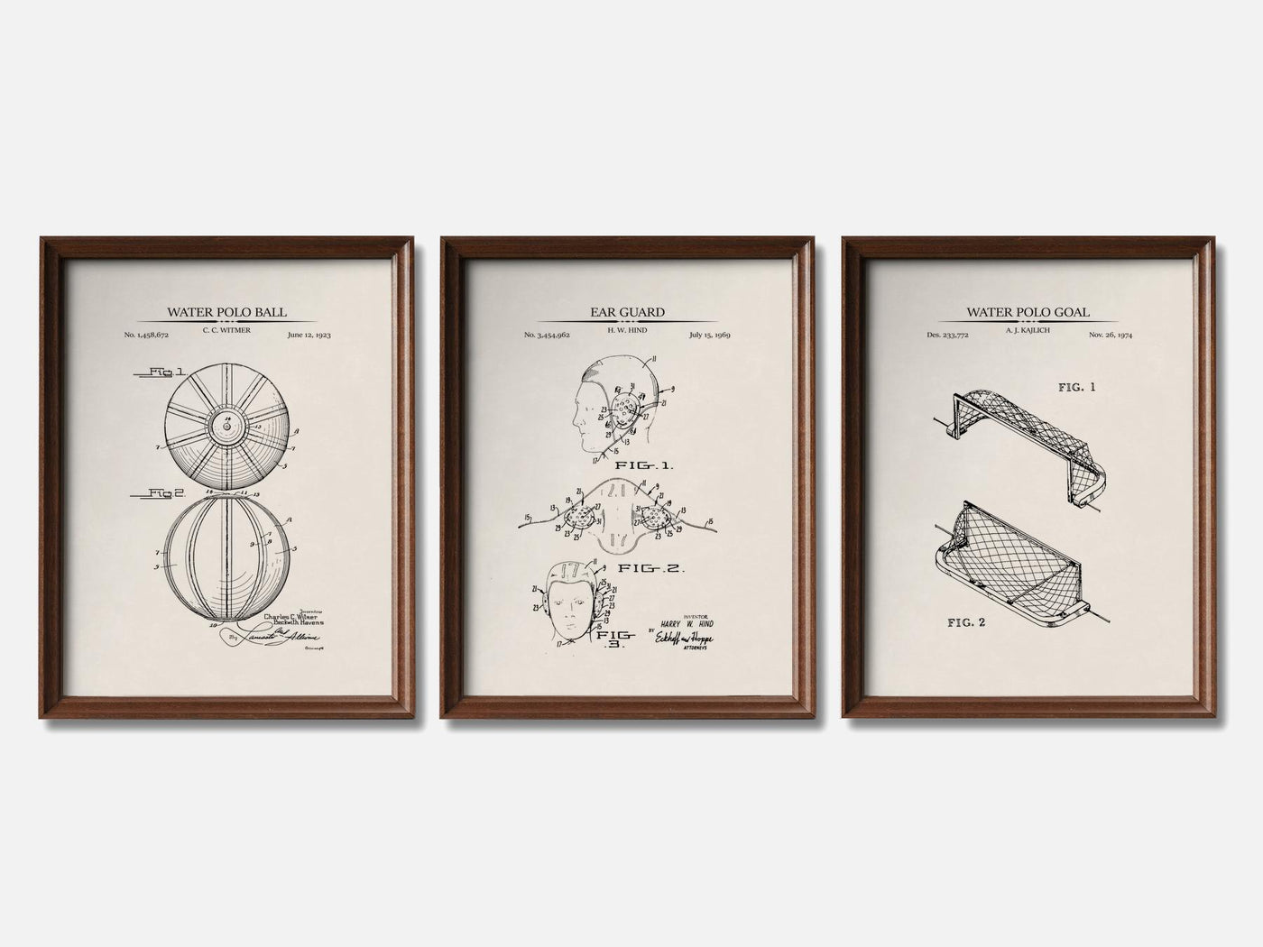 Water Polo Patent Print Set of 3 mockup - A_t10122-V1-PC_F+WA-SS_3-PS_11x14-C_ivo variant