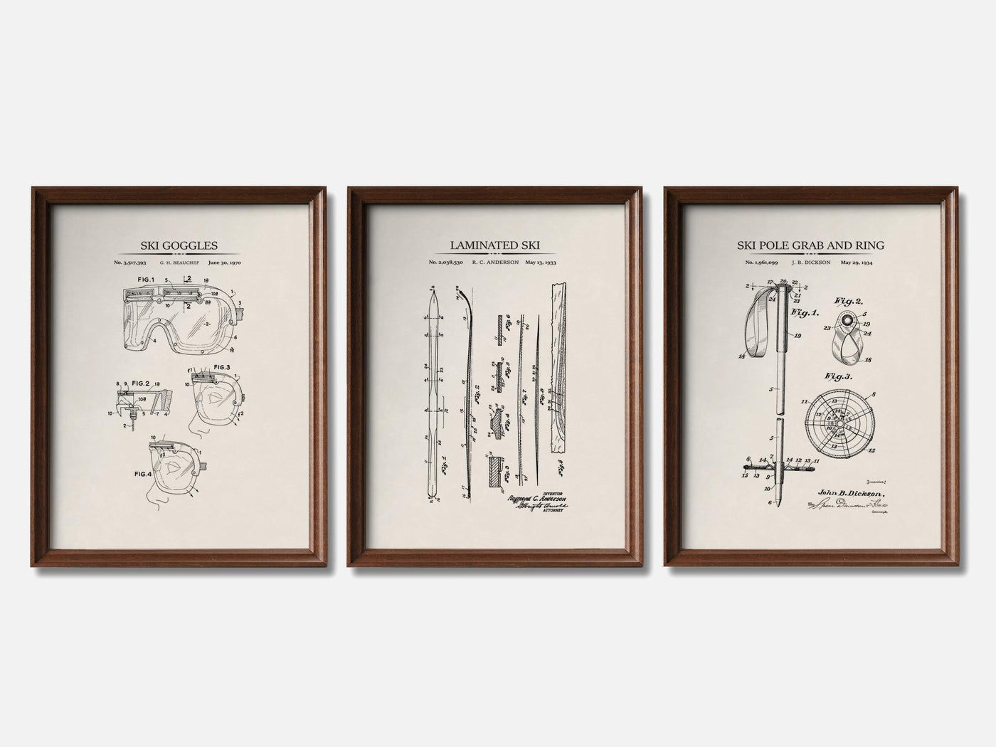 Ski Patent Print Set of 3 mockup - A_t10045-V1-PC_F+WA-SS_3-PS_11x14-C_ivo variant