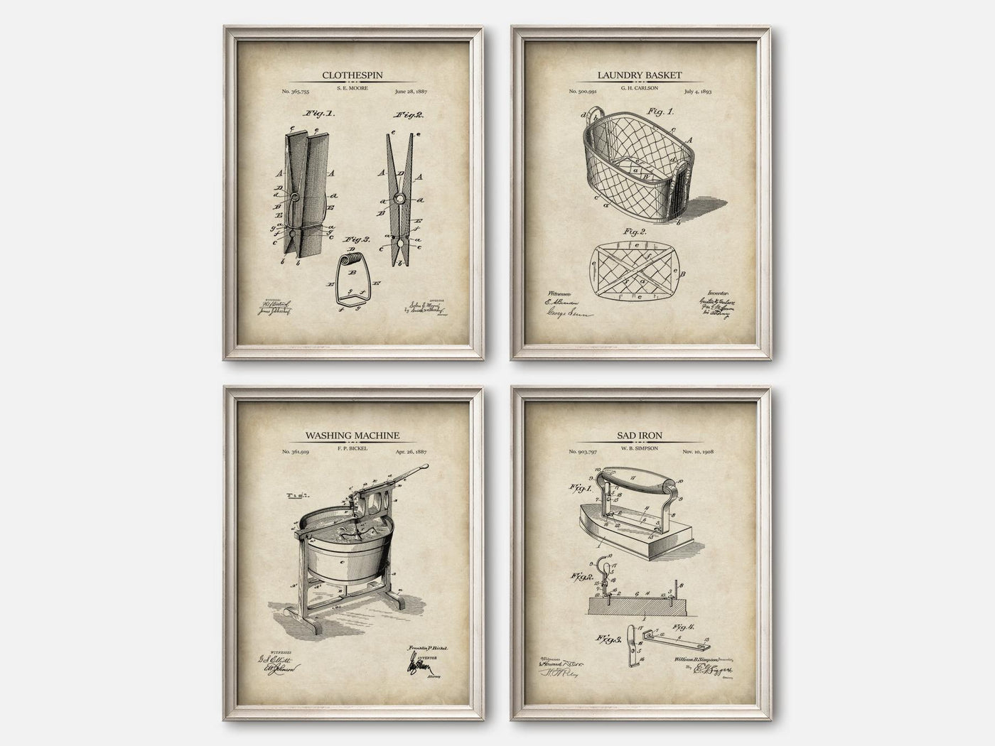 Laundry Patent Print Set of 4 mockup - A_t10007-V1-PC_F+O-SS_4-PS_5x7-C_par variant