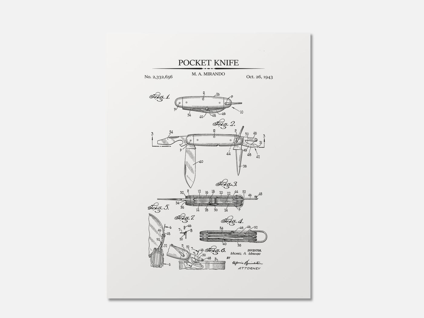 Pocket Knife Patent Print mockup - A_t10017.3-V1-PC_AP-SS_1-PS_5x7-C_whi variant