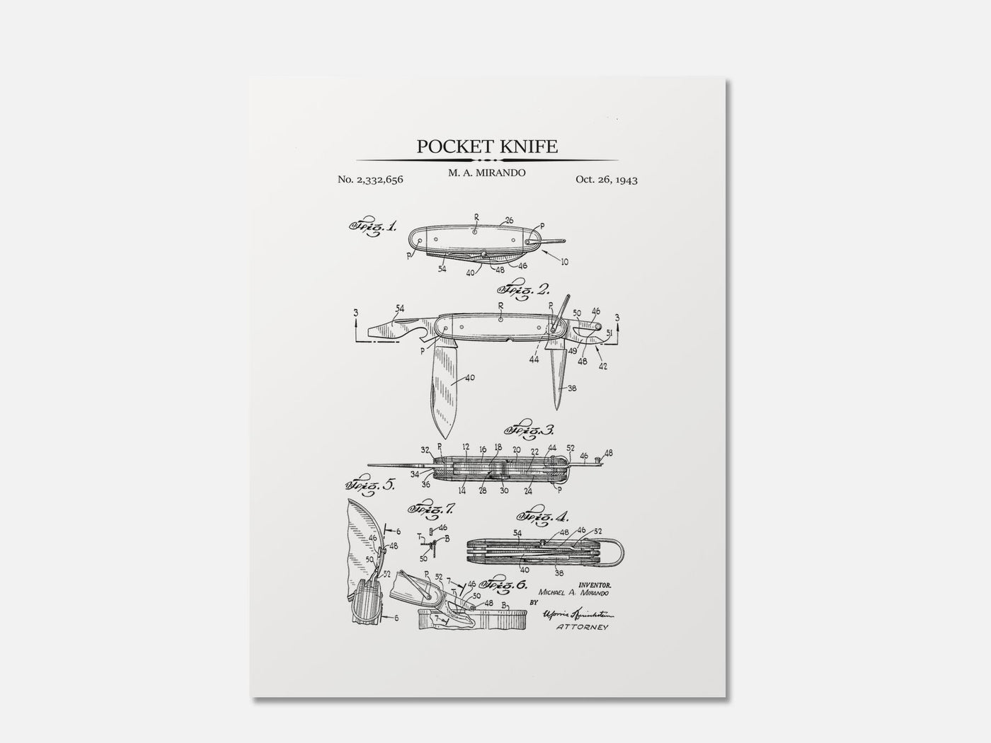 Pocket Knife Patent Print mockup - A_t10017.3-V1-PC_AP-SS_1-PS_5x7-C_whi