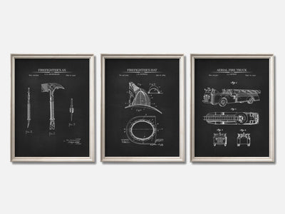 Firefighter Patent Print Set of 3 mockup - A_t10067-V1-PC_F+O-SS_3-PS_11x14-C_cha variant